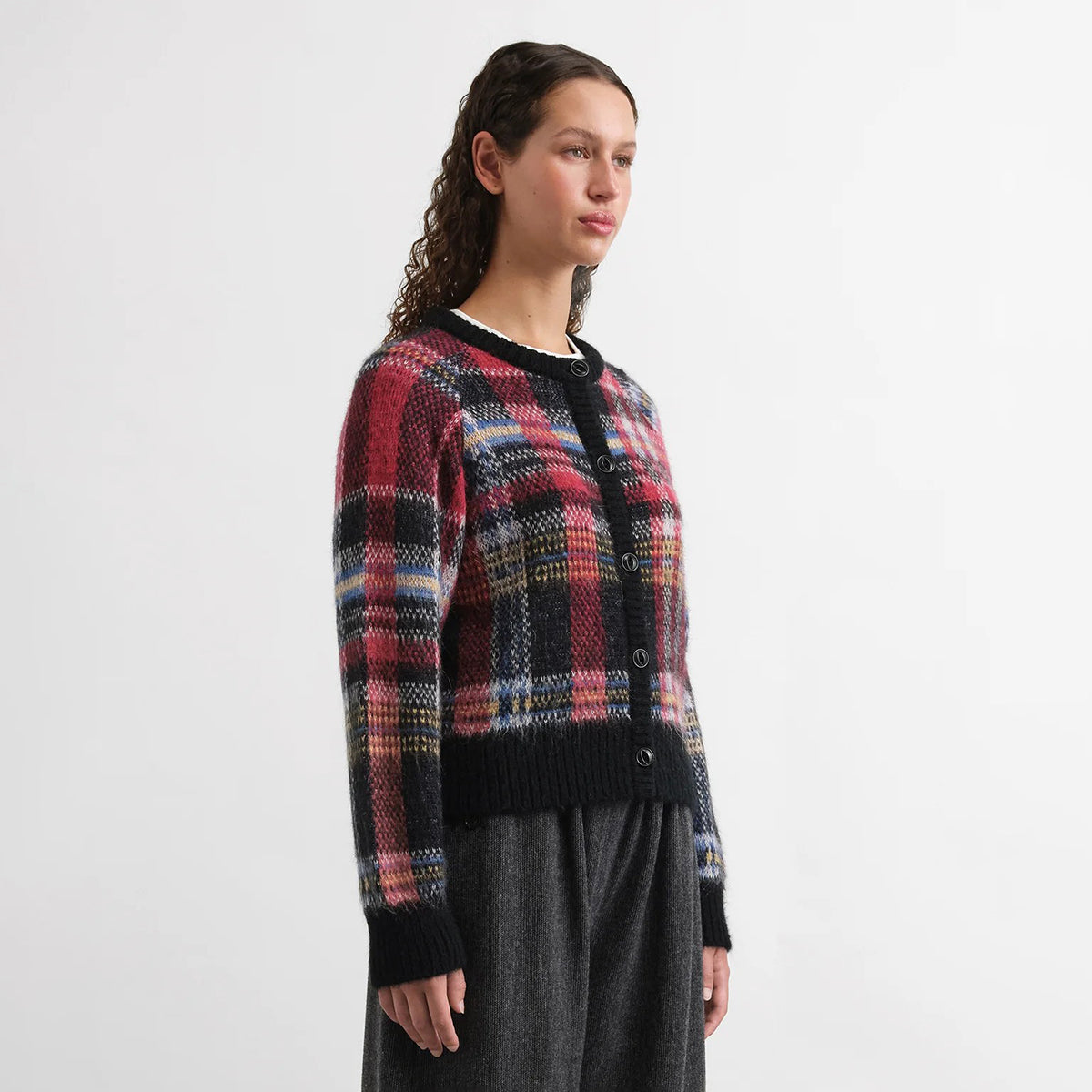 YMC Multi Tartan Foxtail Cardigan