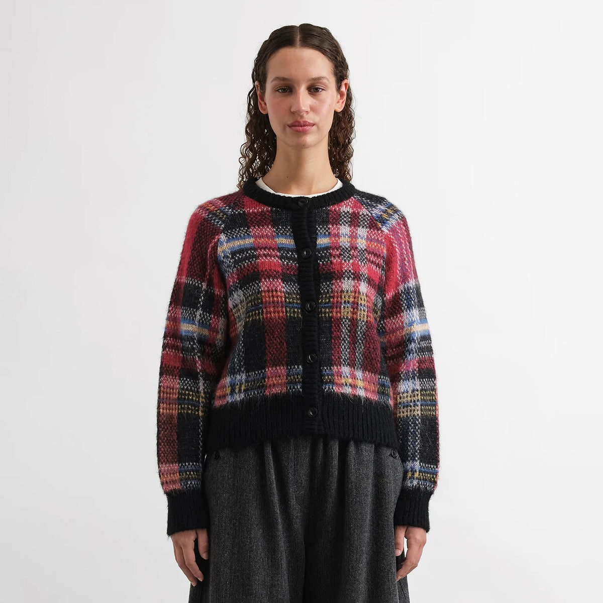 YMC Multi Tartan Foxtail Cardigan