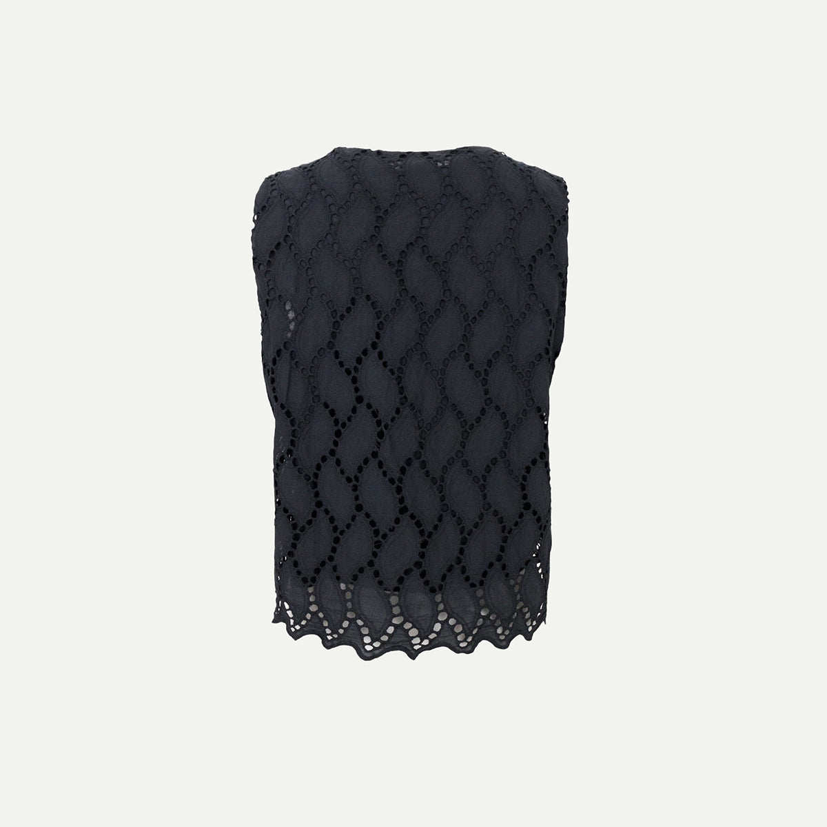 Black Colour Black Freya Cut Out Lace Top