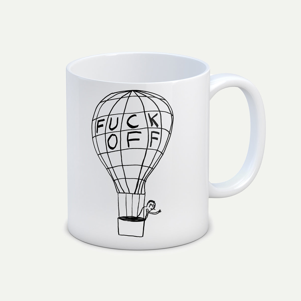 Brainbox Candy x David Shrigley Fuck Off Balloon Mug