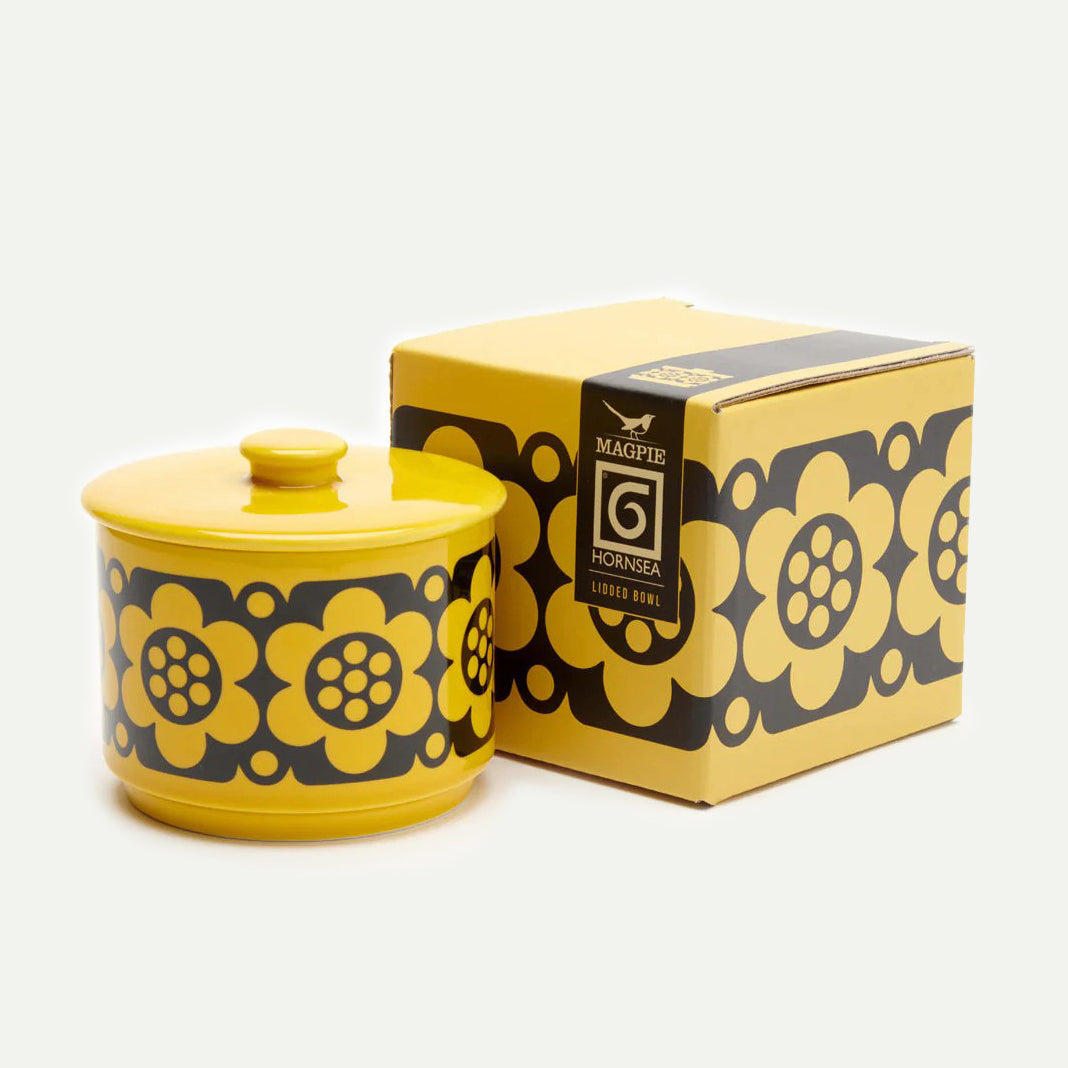 Magpie X Hornsea Yellow Geo Flower Lidded Bowl