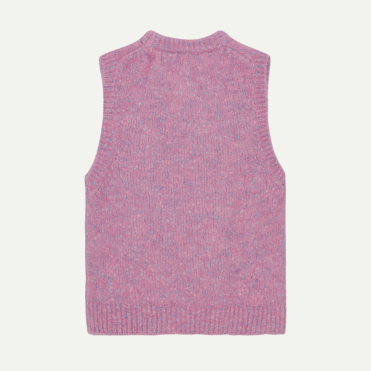 GANNI Rose Violet Alpaca Cotton Mix Vest