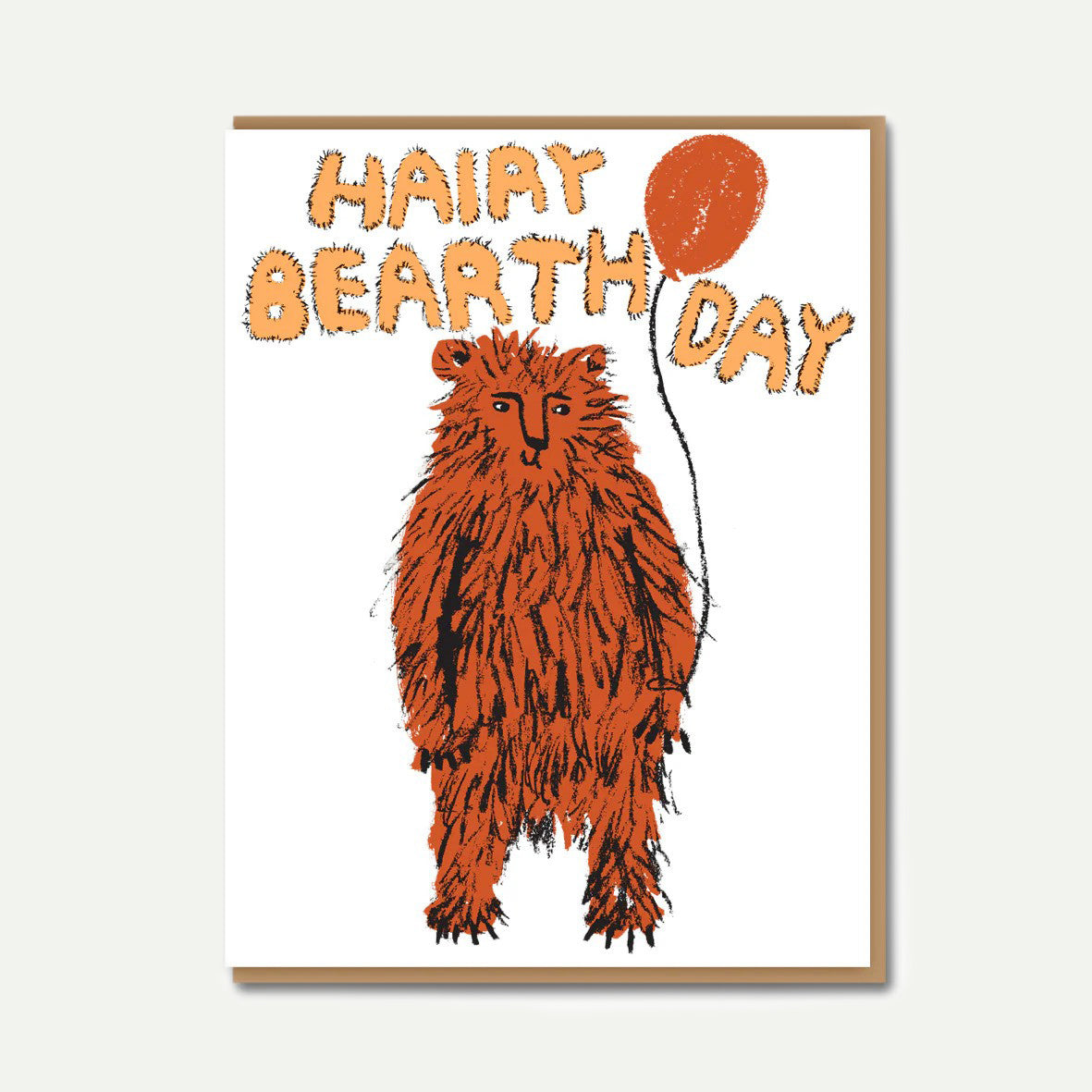 1973 EP Hairy Birthday Greeting Card