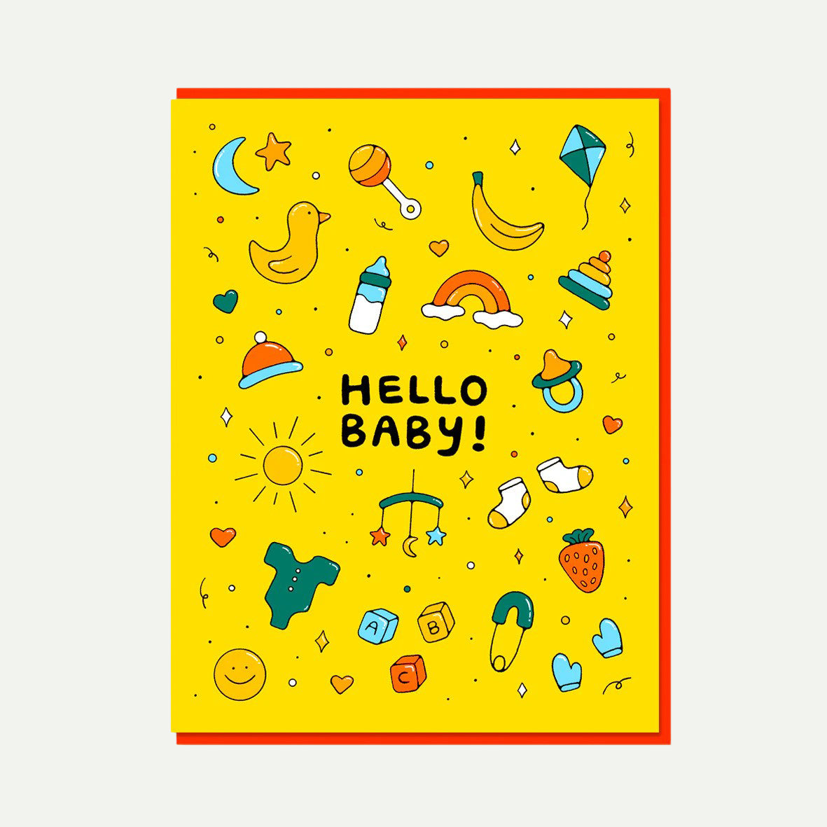 1973 Hello Baby Greeting Card