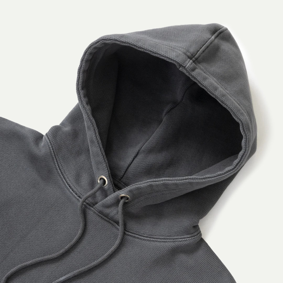 Power Goods Washed Black Loopback Hoodie