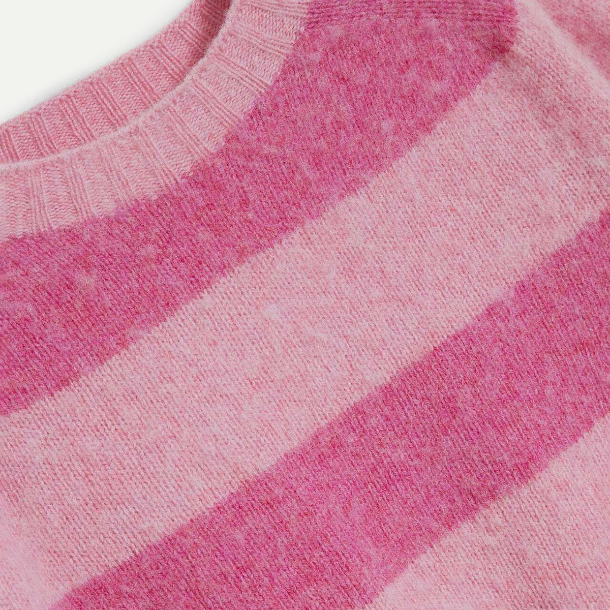 YMC Pink Stripe Jets Crew Knit