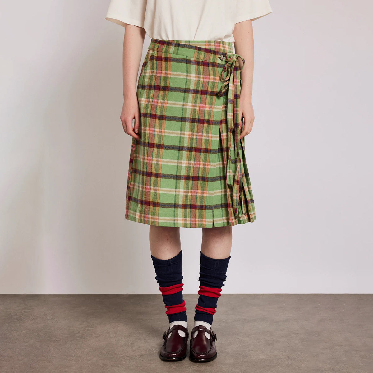 Damson Madder Green Check Kat Kilt