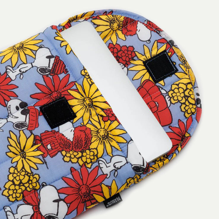 Baggu X Peanuts Floral Snoopy Puffy Laptop Sleeve 13" / 14"