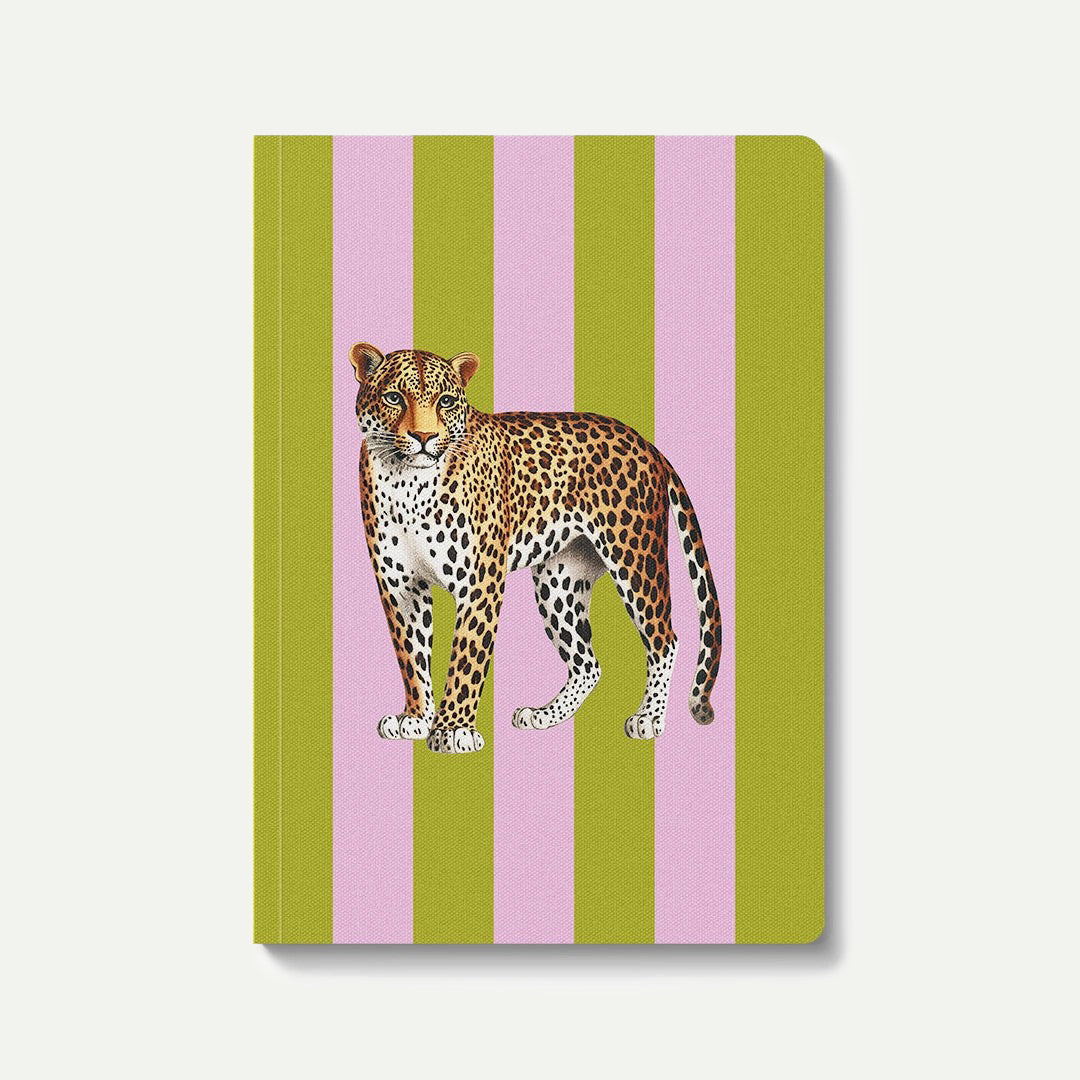 Ohh Deer Striped Leopard Paperback Notebook