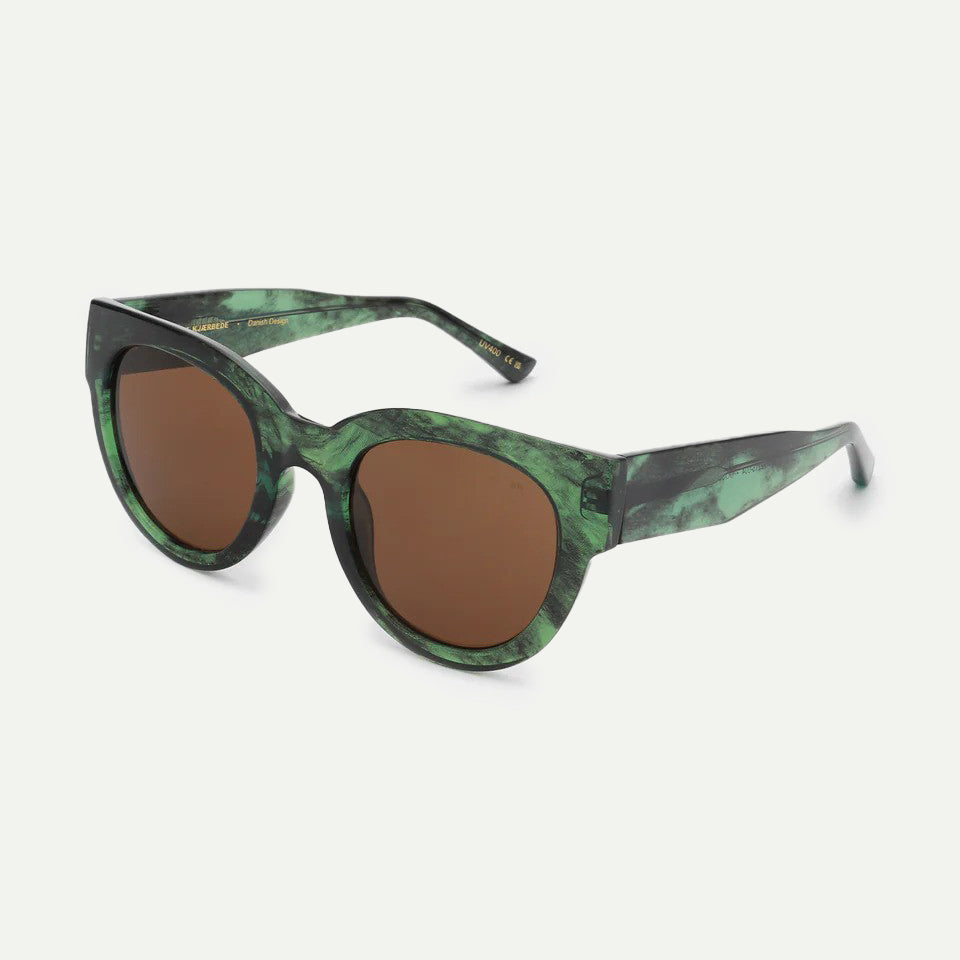 A.Kjaerbede Green Marble Transparent Lilly Sunglasses