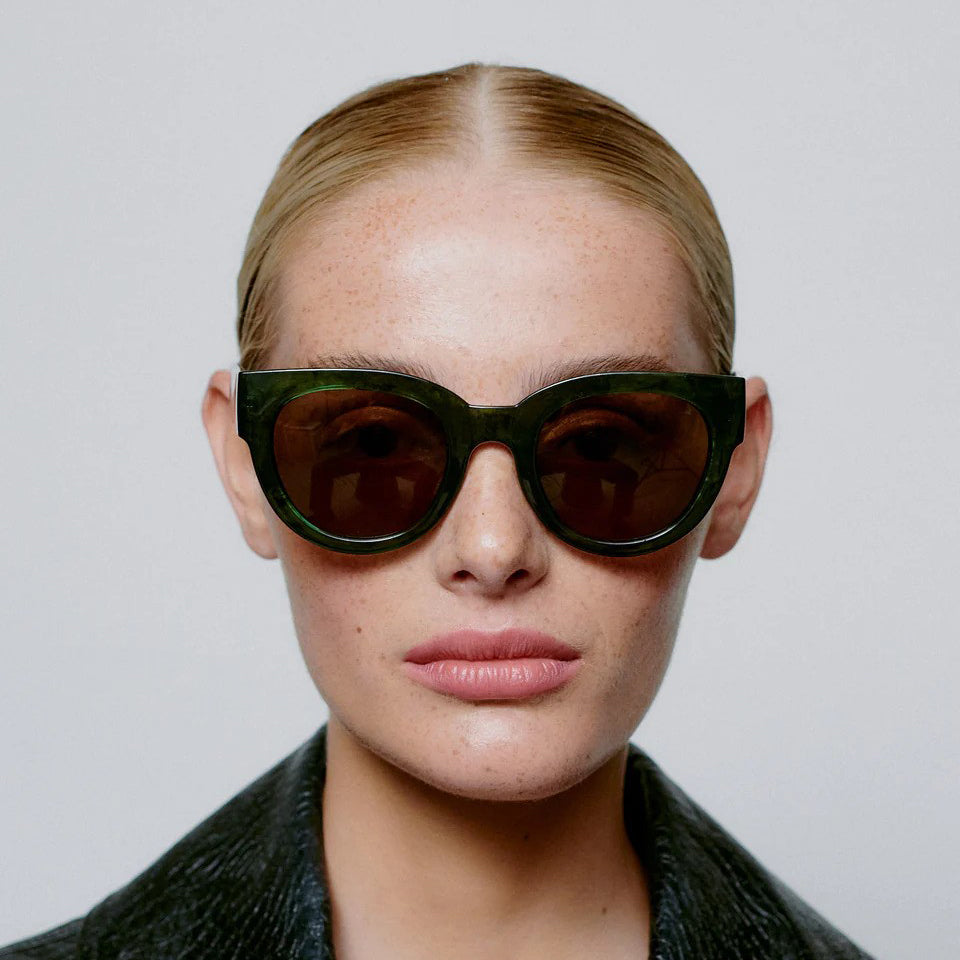 A.Kjaerbede Green Marble Transparent Lilly Sunglasses