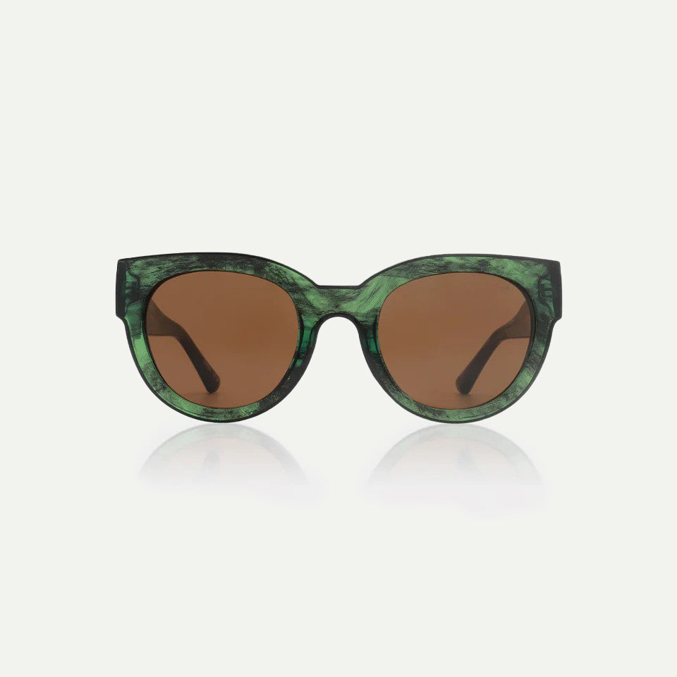 A.Kjaerbede Green Marble Transparent Lilly Sunglasses