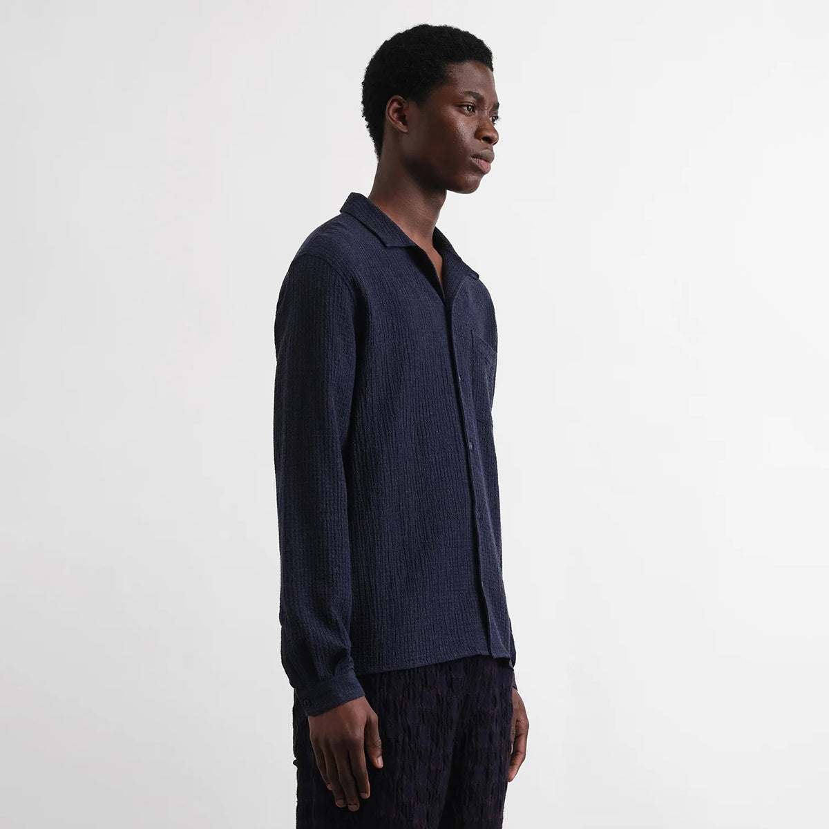 YMC Navy Malick Longsleeve Shirt