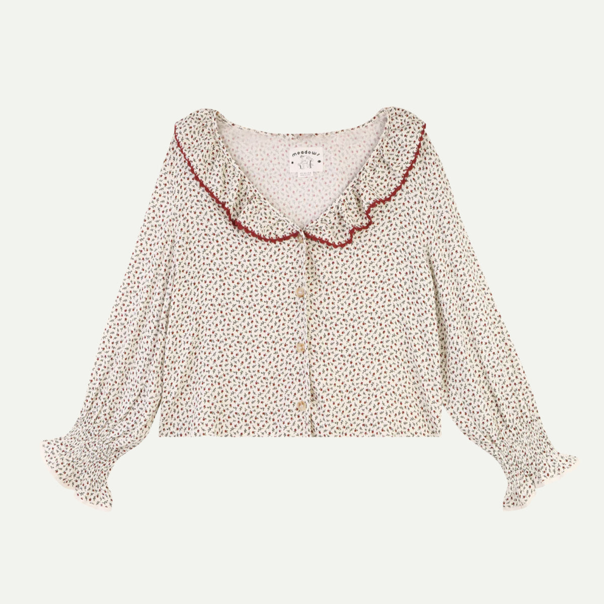 Meadows Red Ditsy Floral Rescue Top