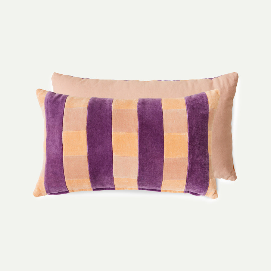 HKliving Misdummer Striped Velvet Cushion