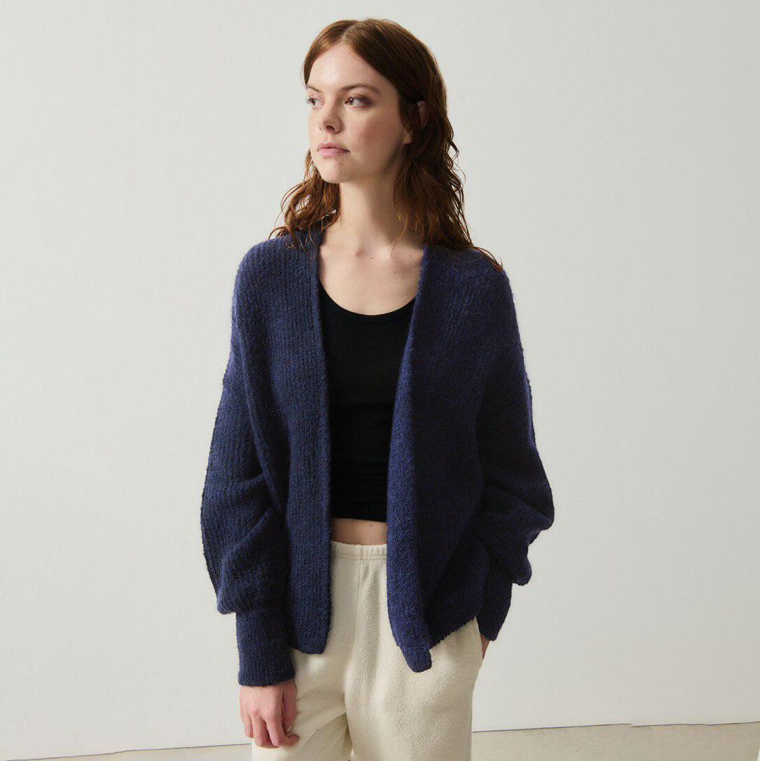 American Vintage Navy Melange East Cardigan