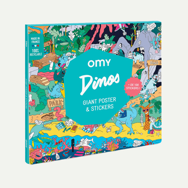 OMY Dinos Giant Poster & Stickers