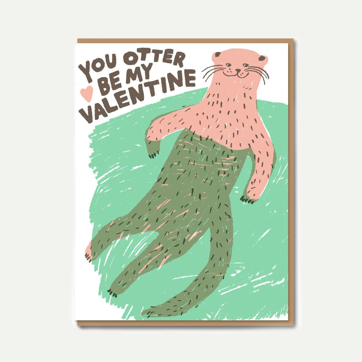 1973 Otter Be My Valentine Greeting Card