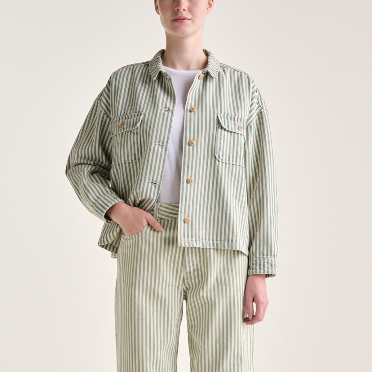 Bellerose Stripe A Parrish Overshirt