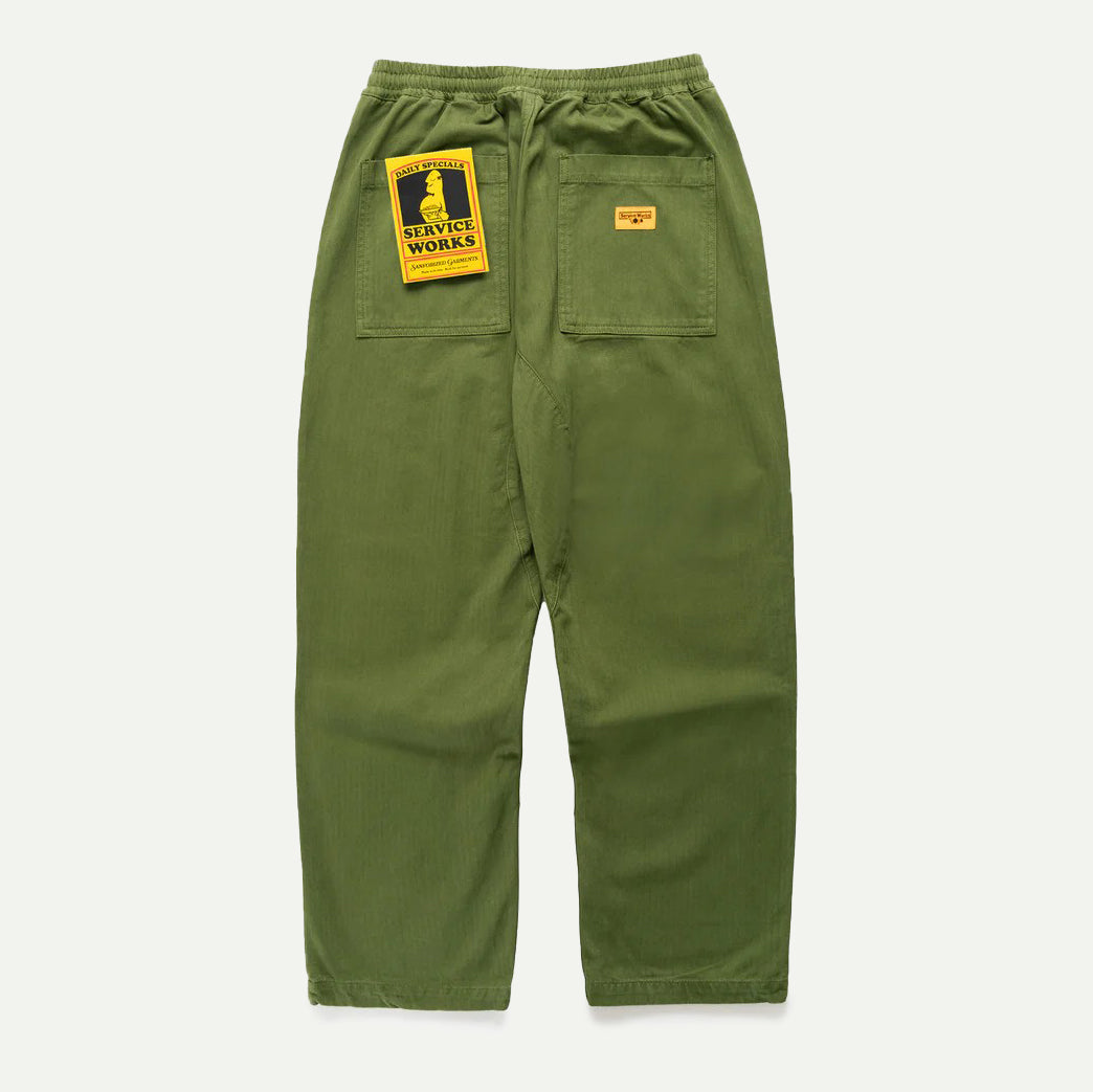 Service Works Pesto Herringbone Chef Pant