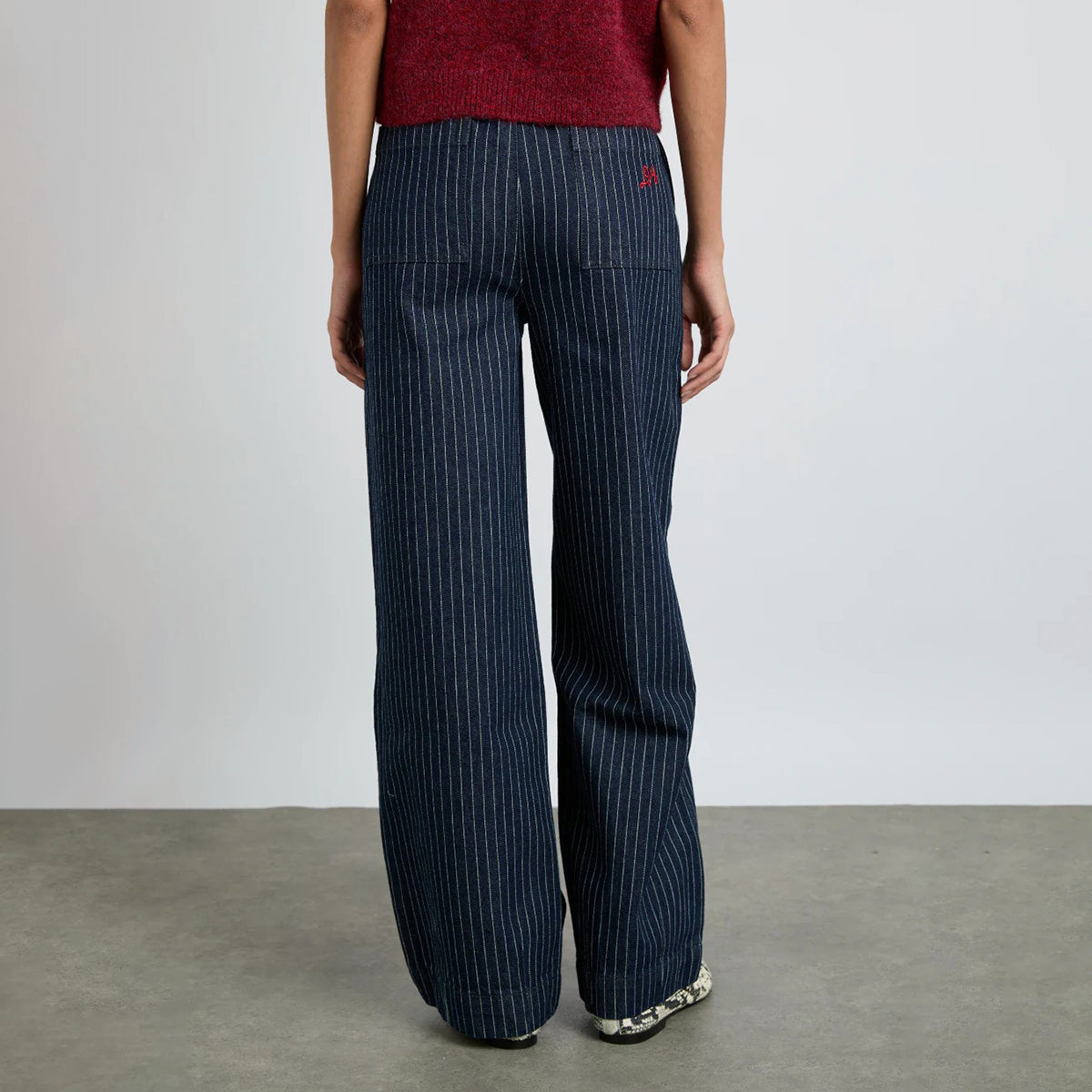 Damson Madder Navy Pin Stripe Rafe Jeans