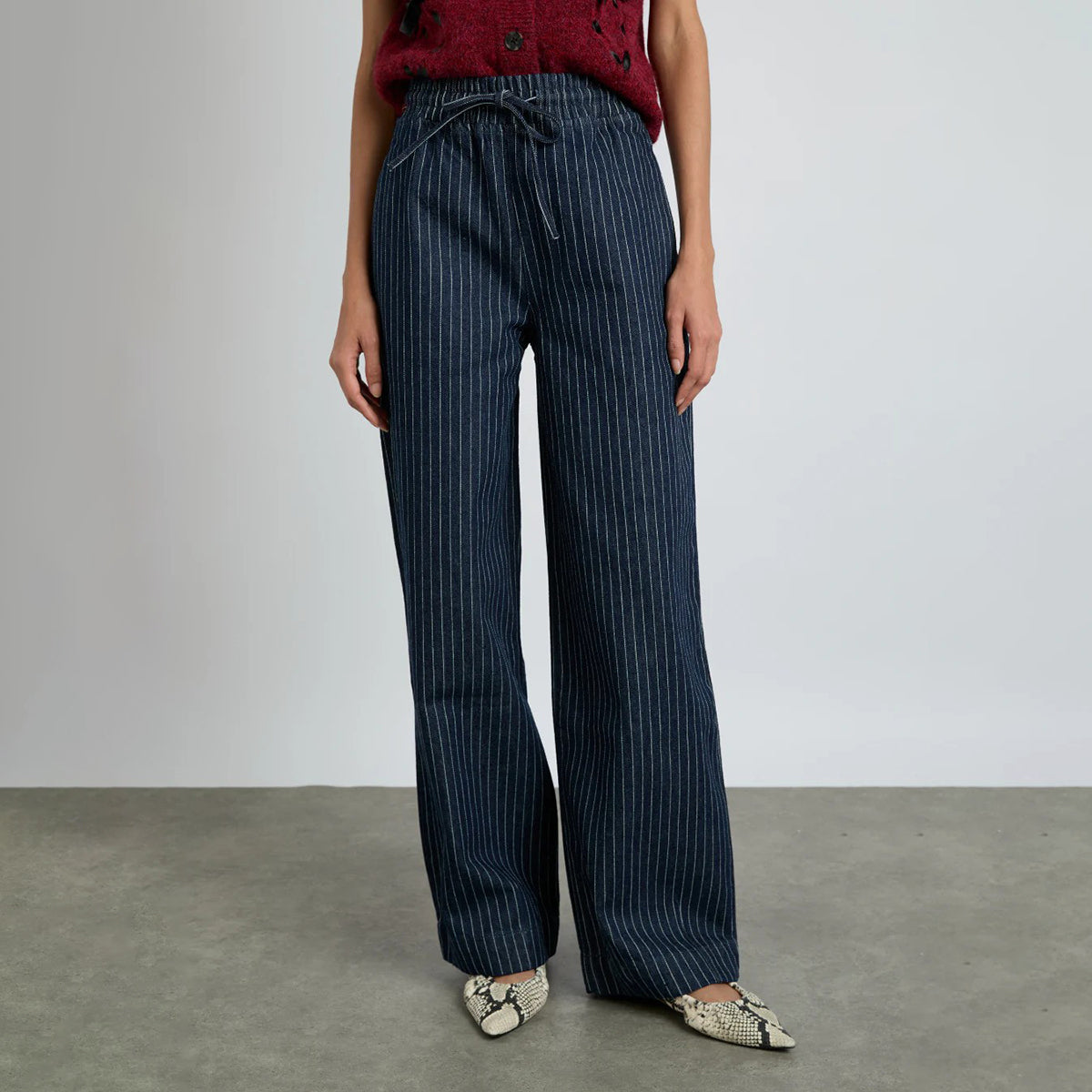 Damson Madder Navy Pin Stripe Rafe Jeans