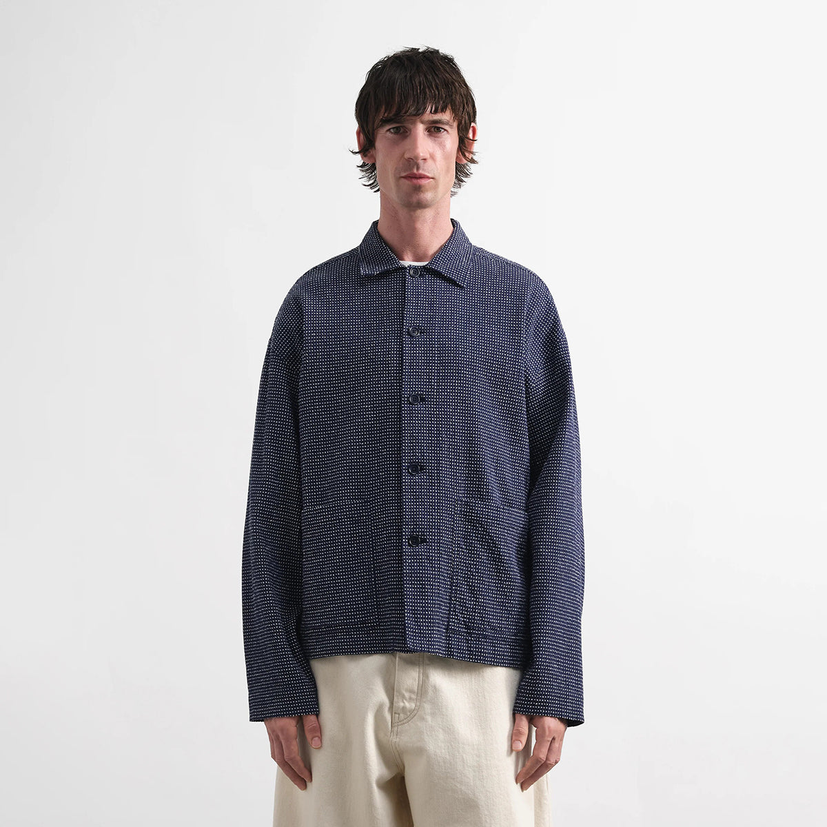 YMC Blue/White PJ Overshirt