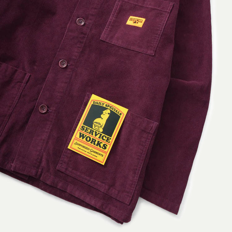 Service Works Plum Corduroy Coverall Jacket