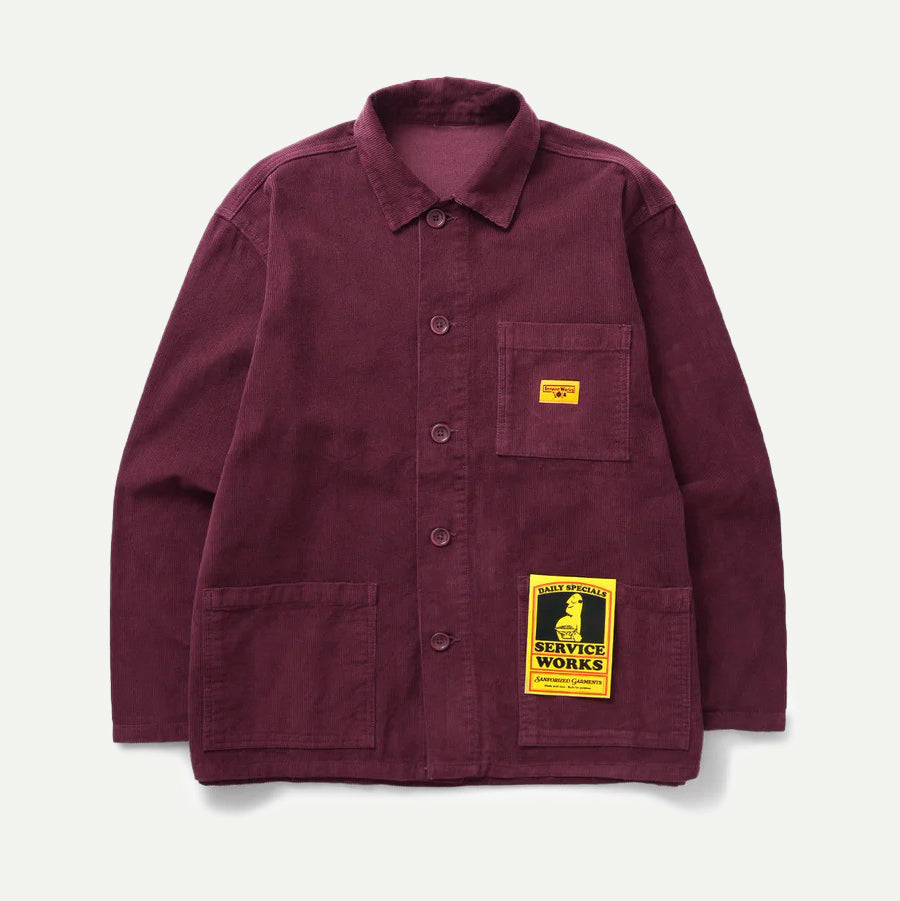 Service Works Plum Corduroy Coverall Jacket