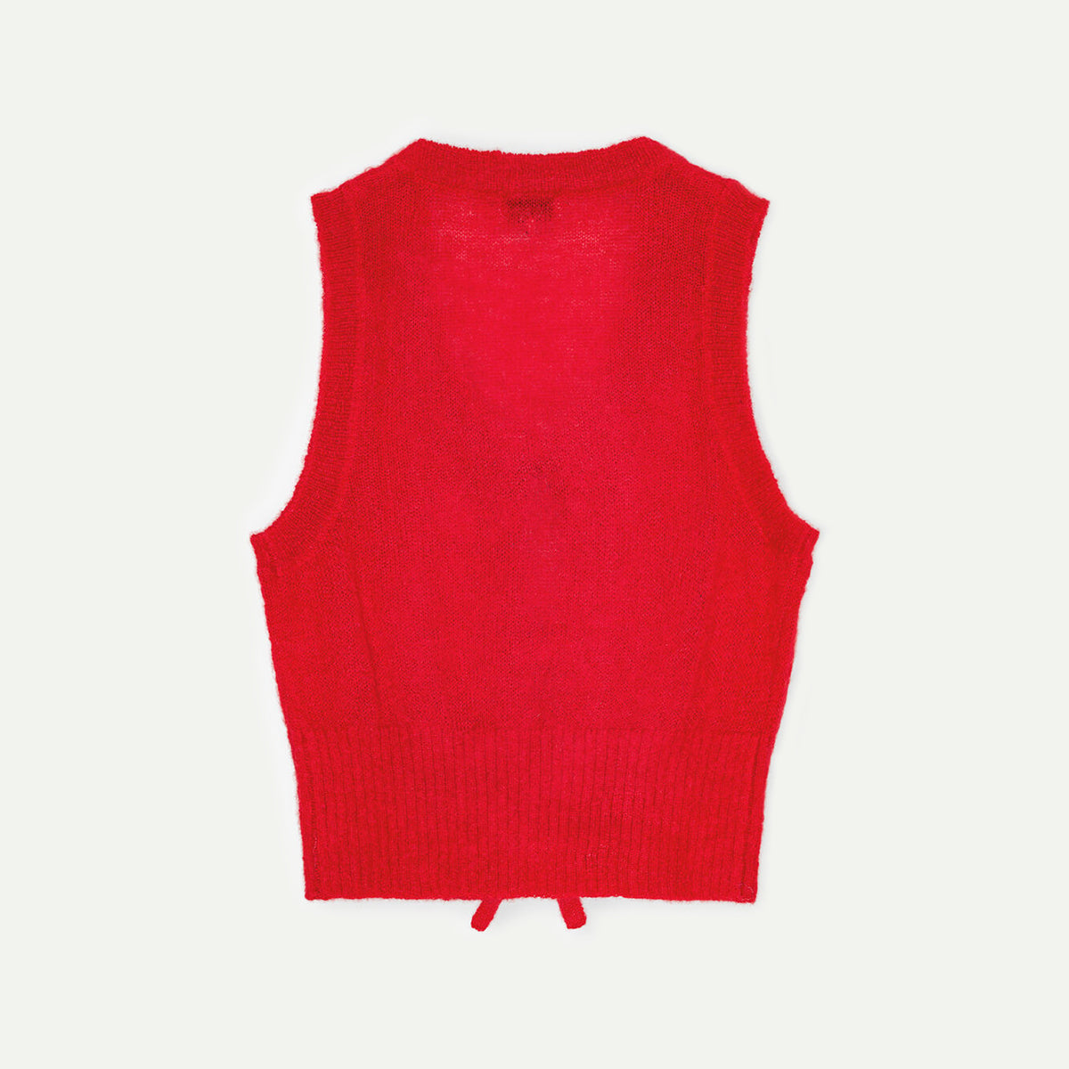 GANNI Racing Red Tie String Vest