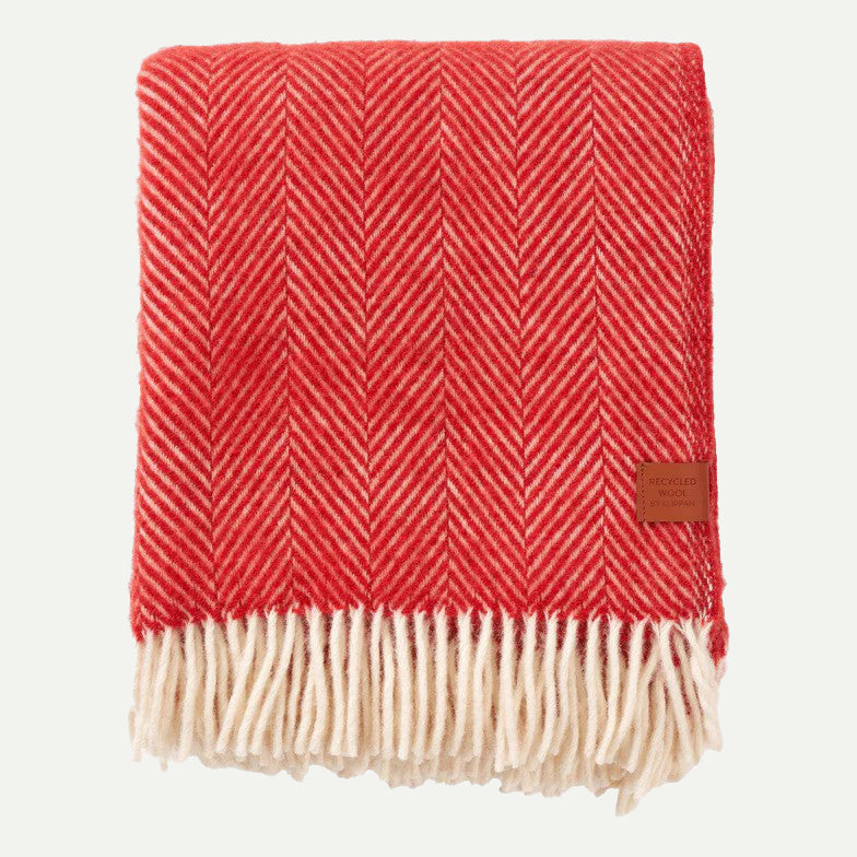 Klippan Radish Herringbone Gotland & Lambswool Woven Wool Throw