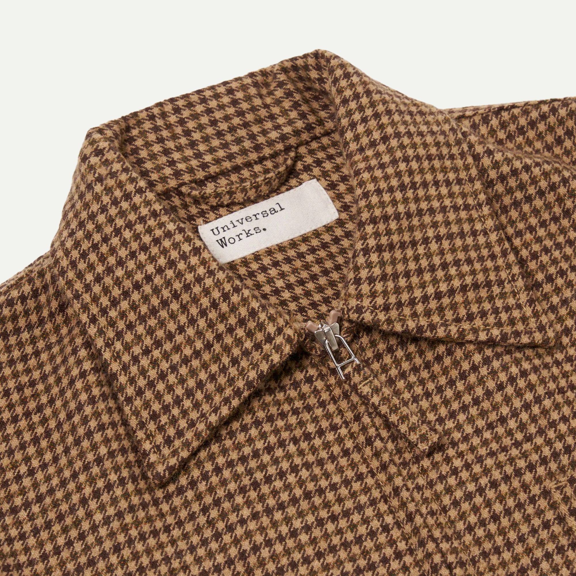 Universal Works Sand Houndstooth Tweed Rose Bowl Jacket