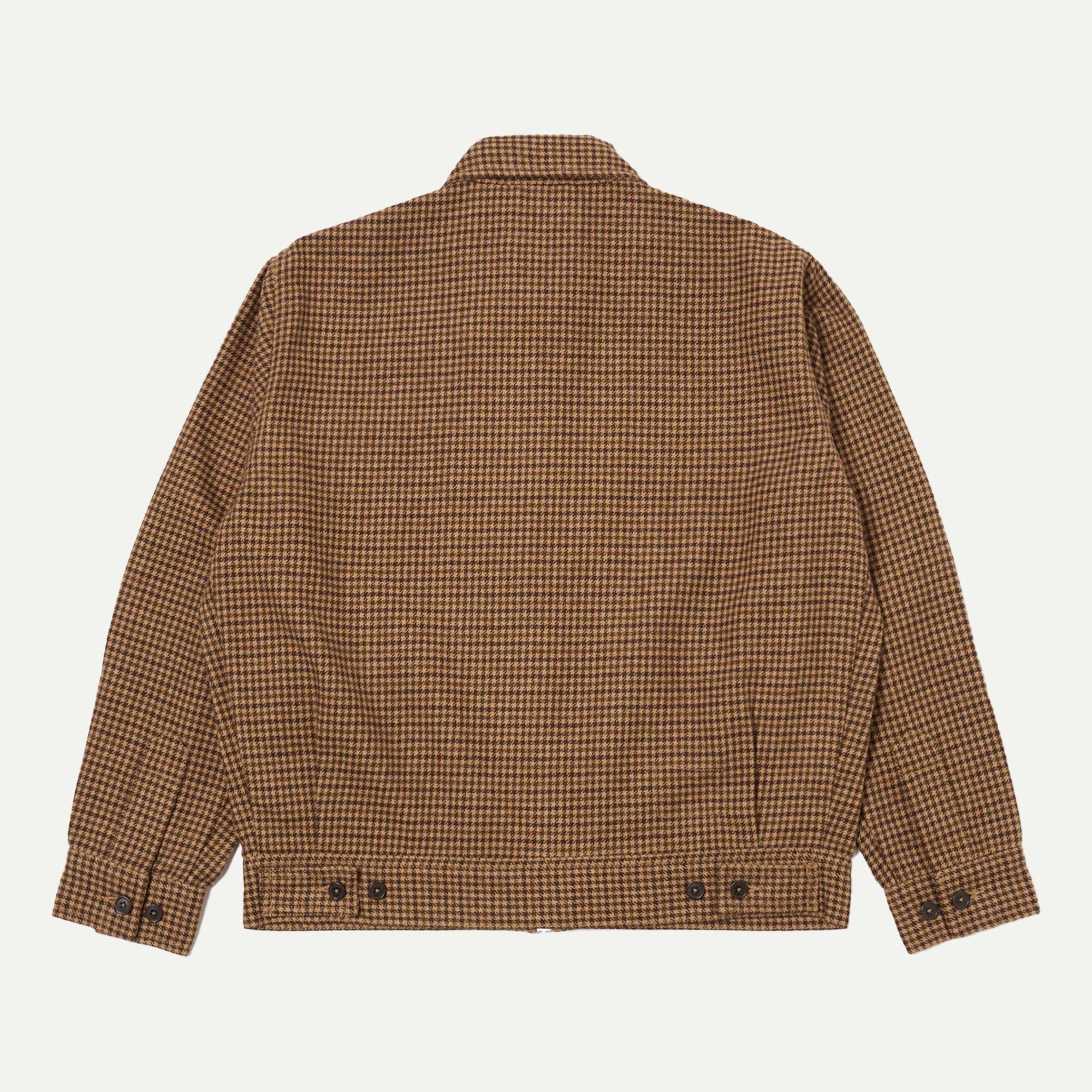 Universal Works Sand Houndstooth Tweed Rose Bowl Jacket