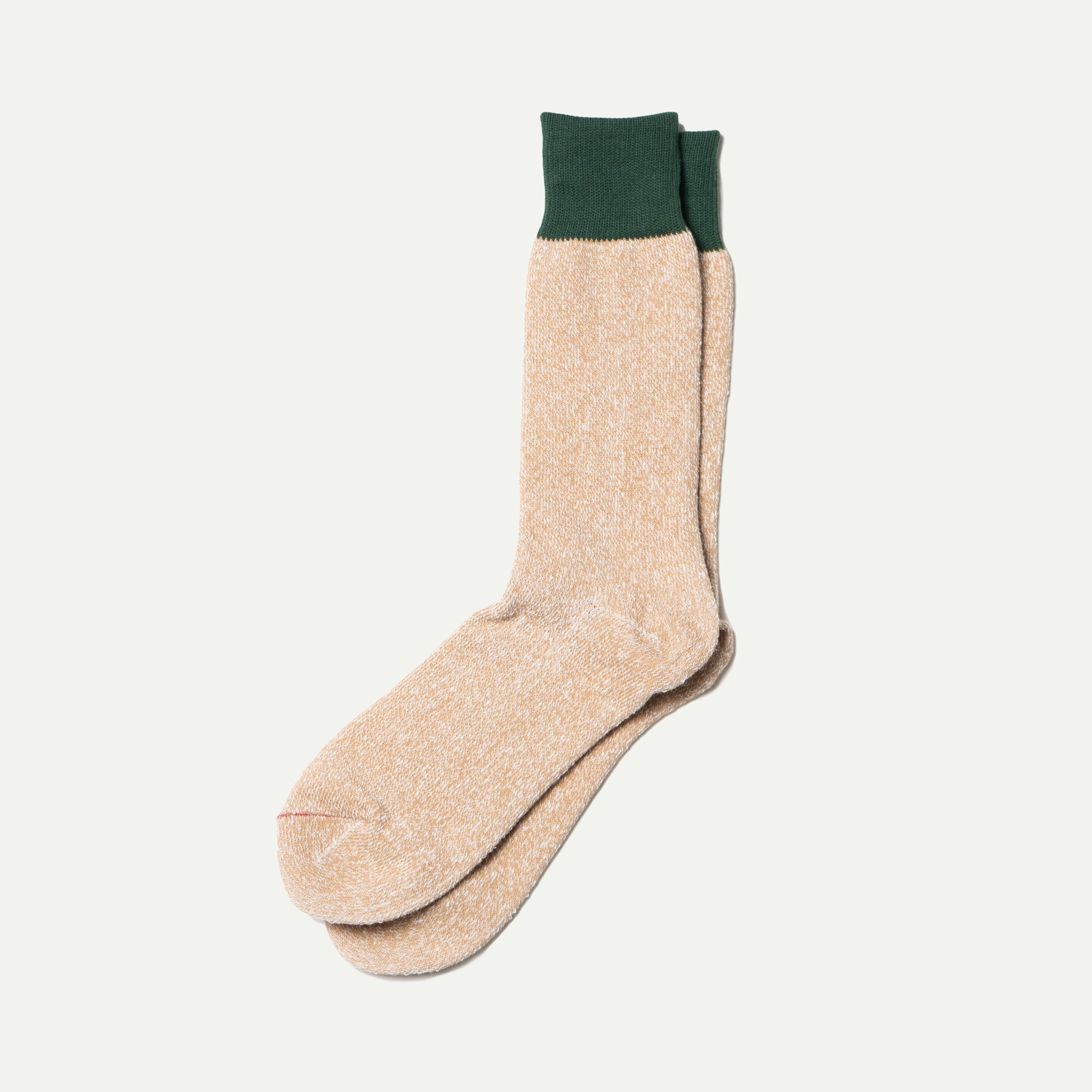 Rototo Beige/Green Double Face Socks
