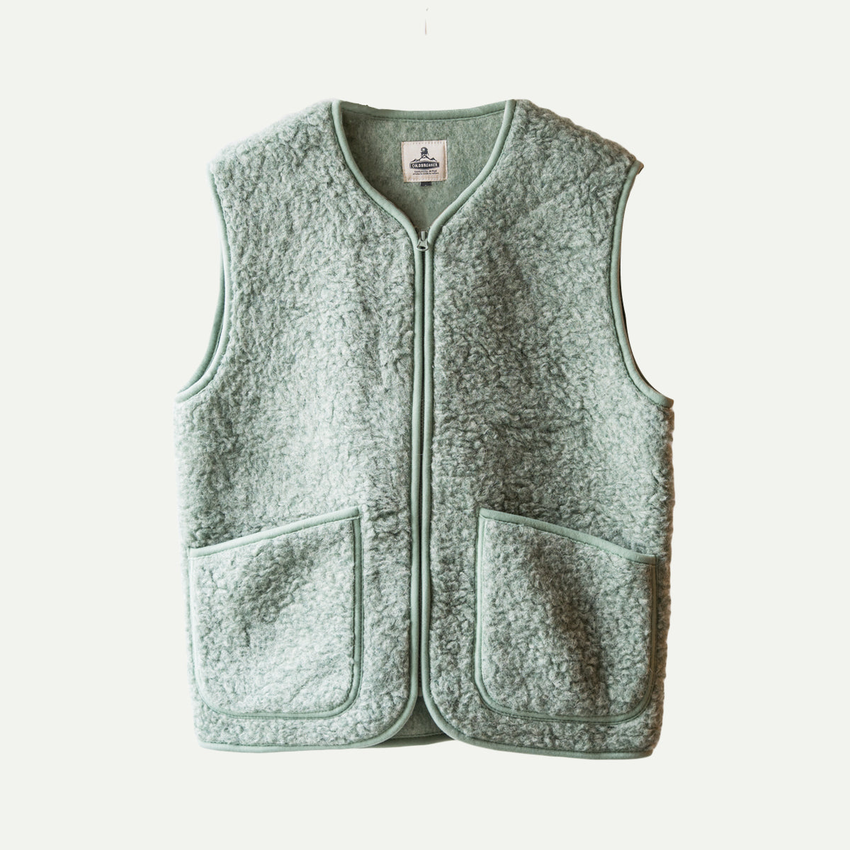 Coldbreaker Sage Green Pepitko Wool Fleece Vest