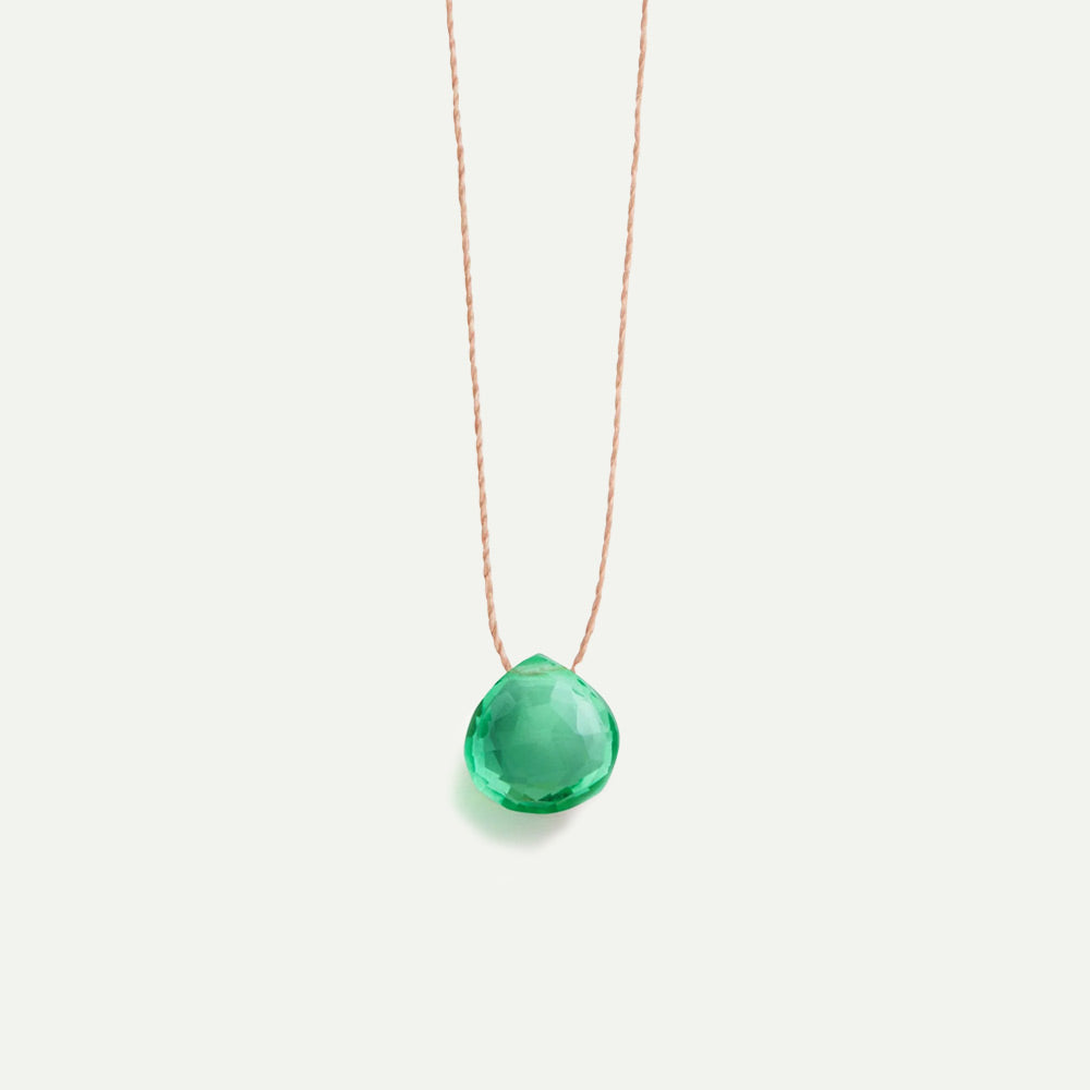 Wanderlust Life Seafoam Green Quartz Fine Cord Necklace