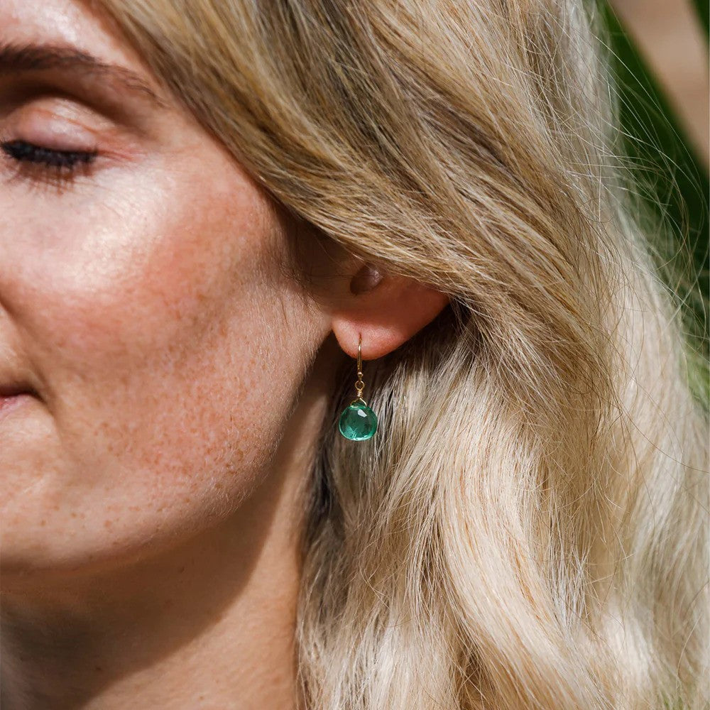 Wanderlust Life Seafoam Green Quartz Isla Drop Earrings