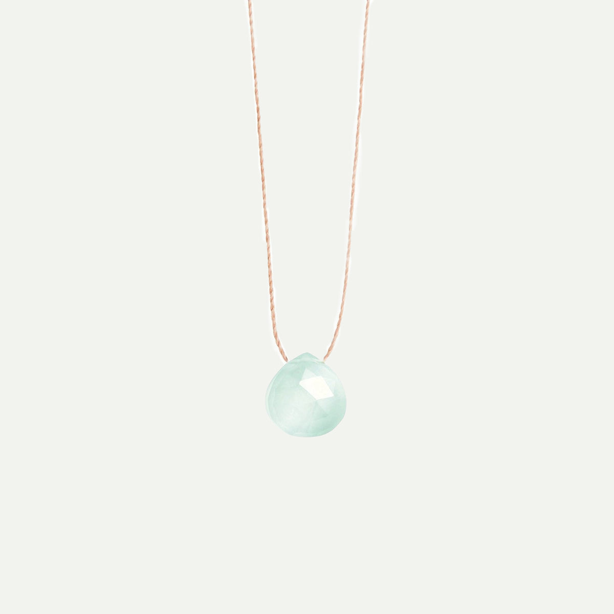 Wanderlust Life Sea Glass Chalcedony Fine Cord Necklace