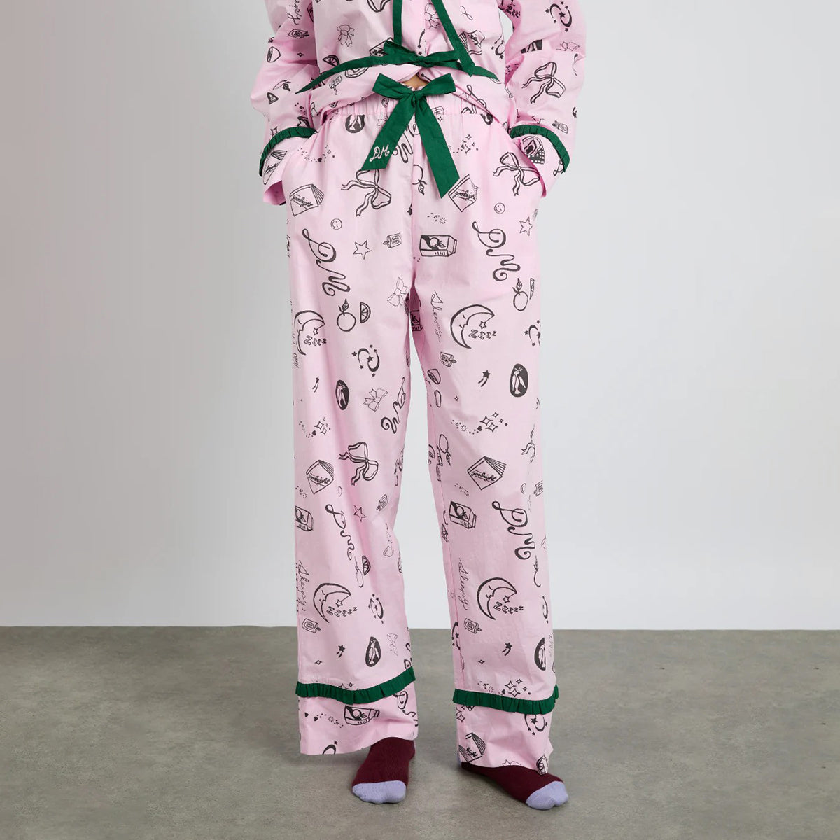 Damson Madder Pink Sleep Symbols Antonella PJ Set