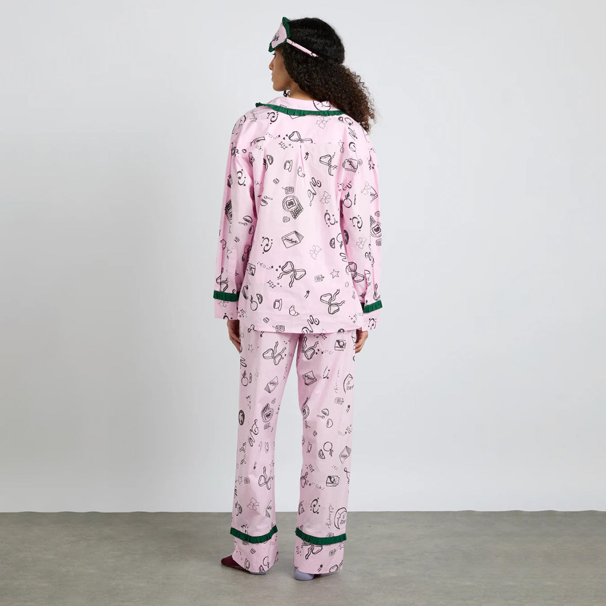 Damson Madder Pink Sleep Symbols Antonella PJ Set