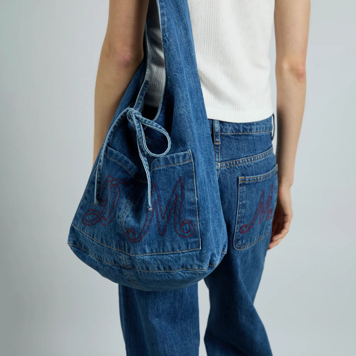 Damson Madder Blue Denim Sling Bag