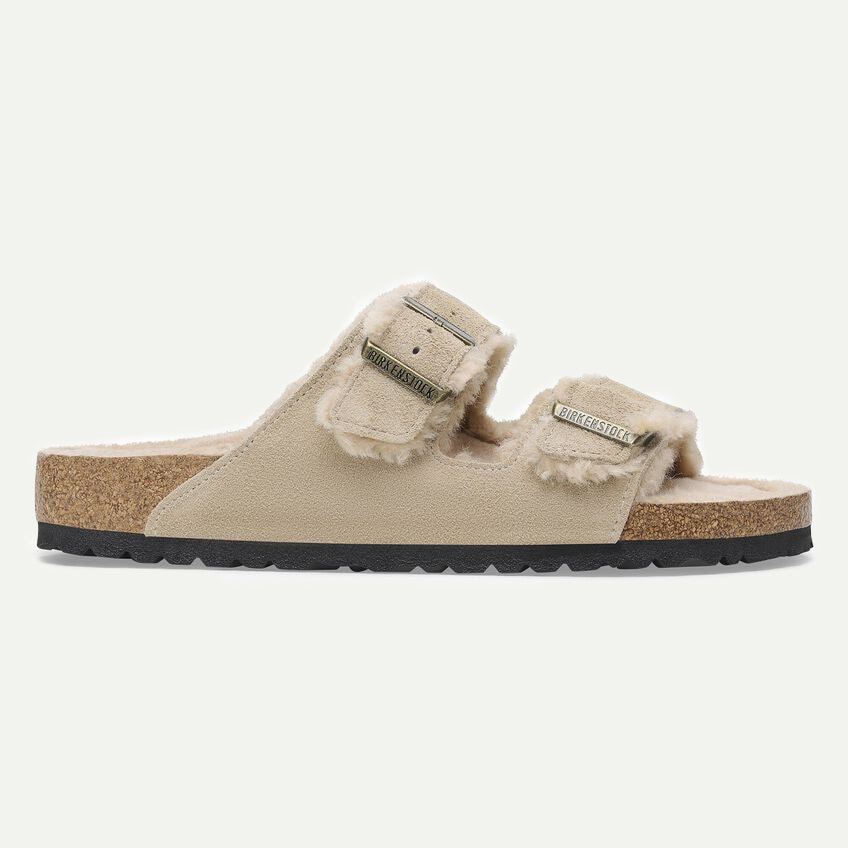 Birkenstock Taupe Shearling Arizona Sandal