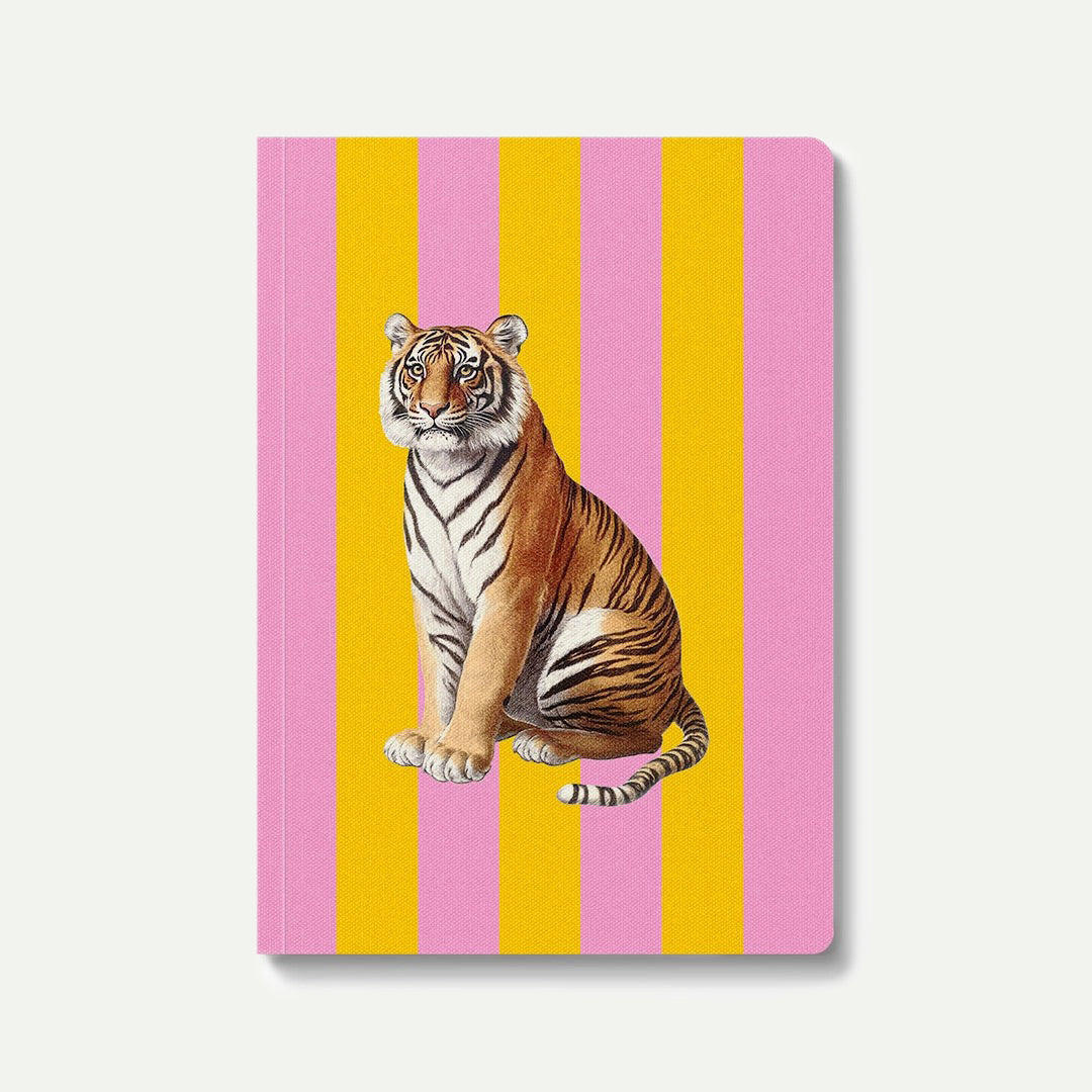 Ohh Deer Striped Tiger Paperback Notebook