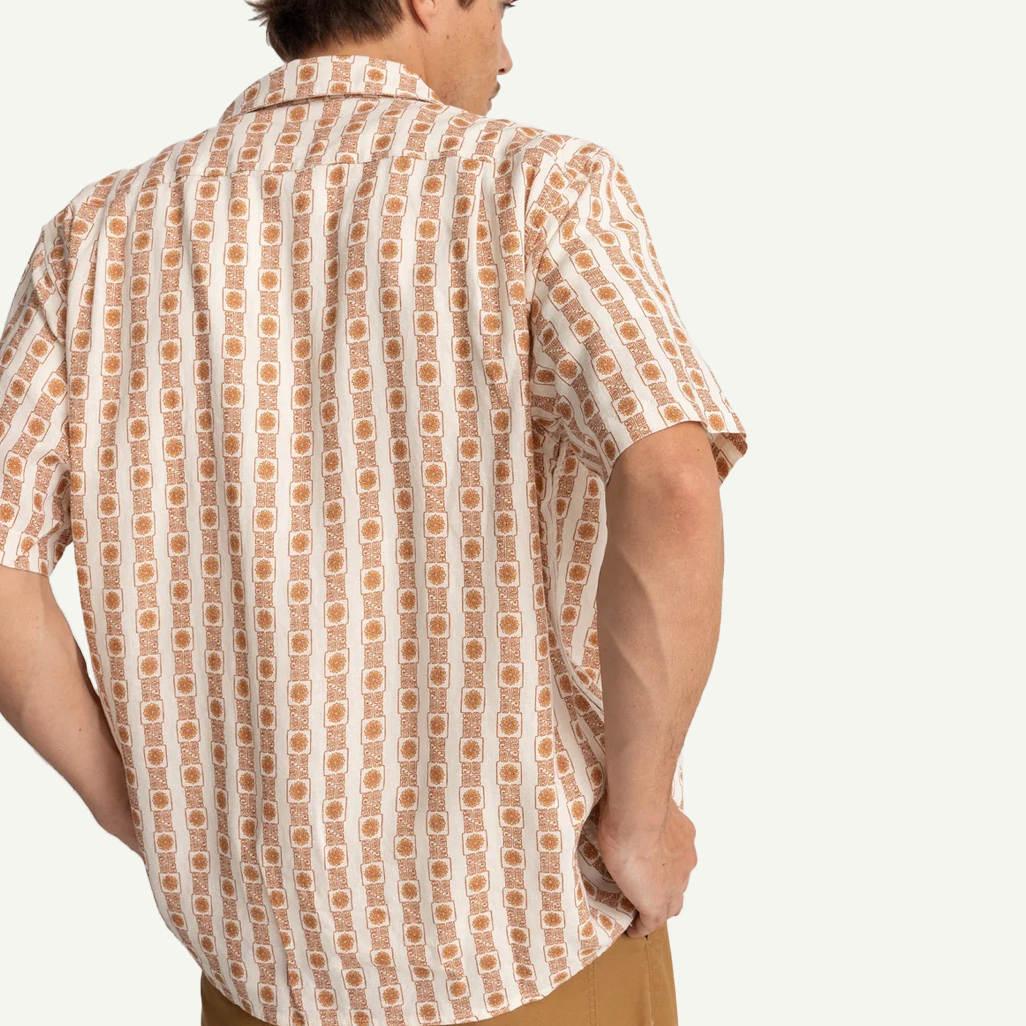 Rhythm Natural Tile Stripe SS Shirt