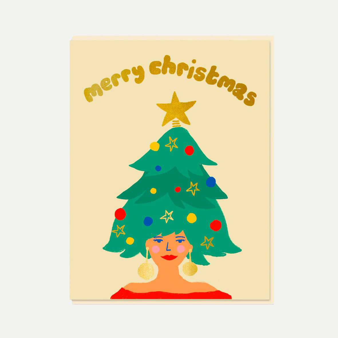 1973 Tree Hair Christmas Card