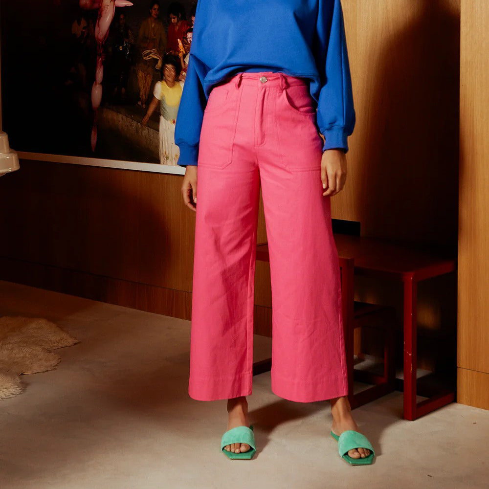 L.F. Markey Fuchsia Carpenter Trouser