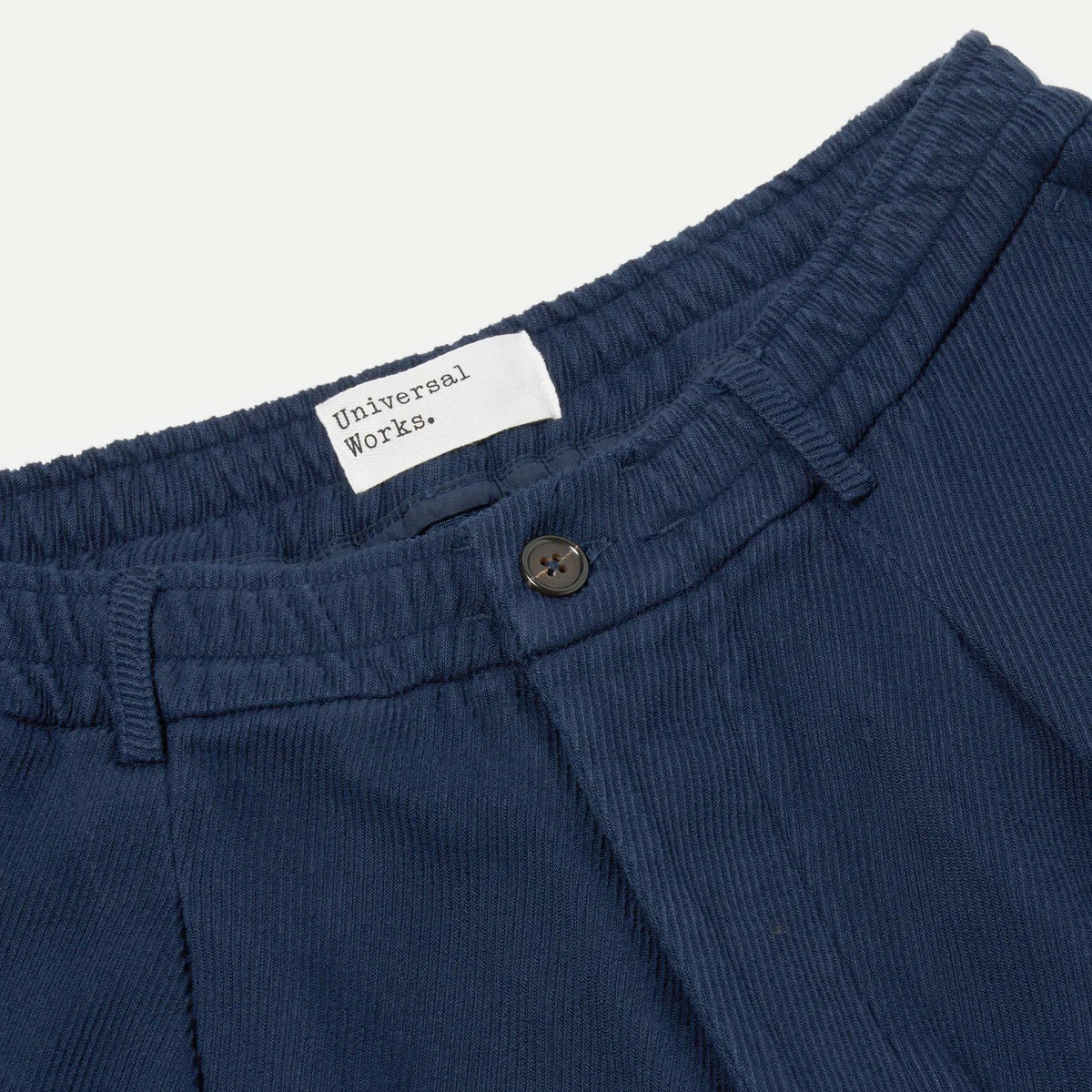 Universal Works Navy Super Twill Pleated Track Pant