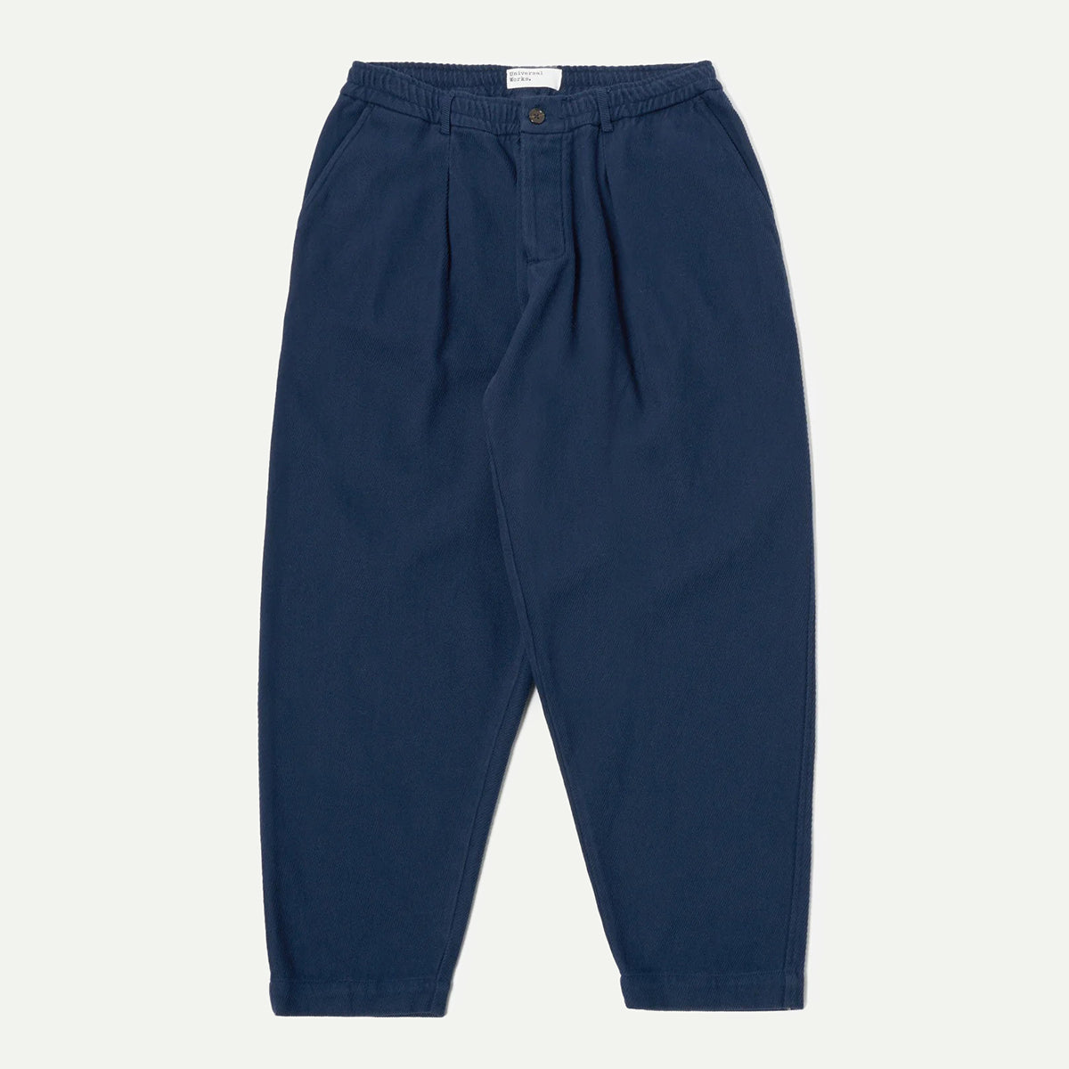 Universal Works Navy Super Twill Pleated Track Pant