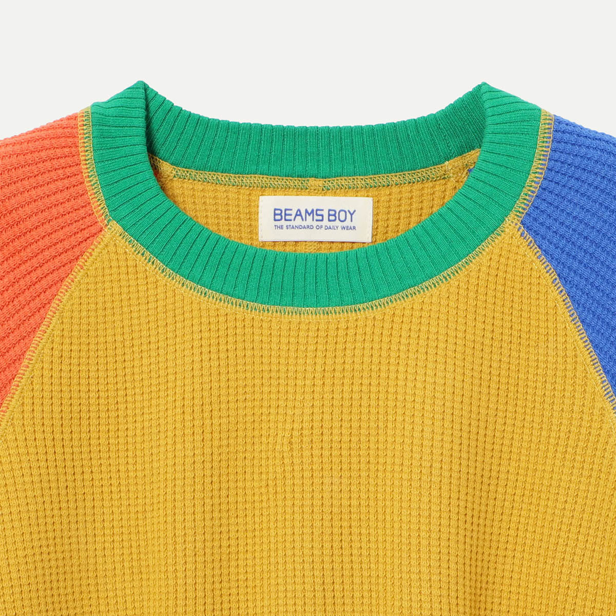 Beams Boy Multi G.14G Waffle Long Sleeve T-Shirt