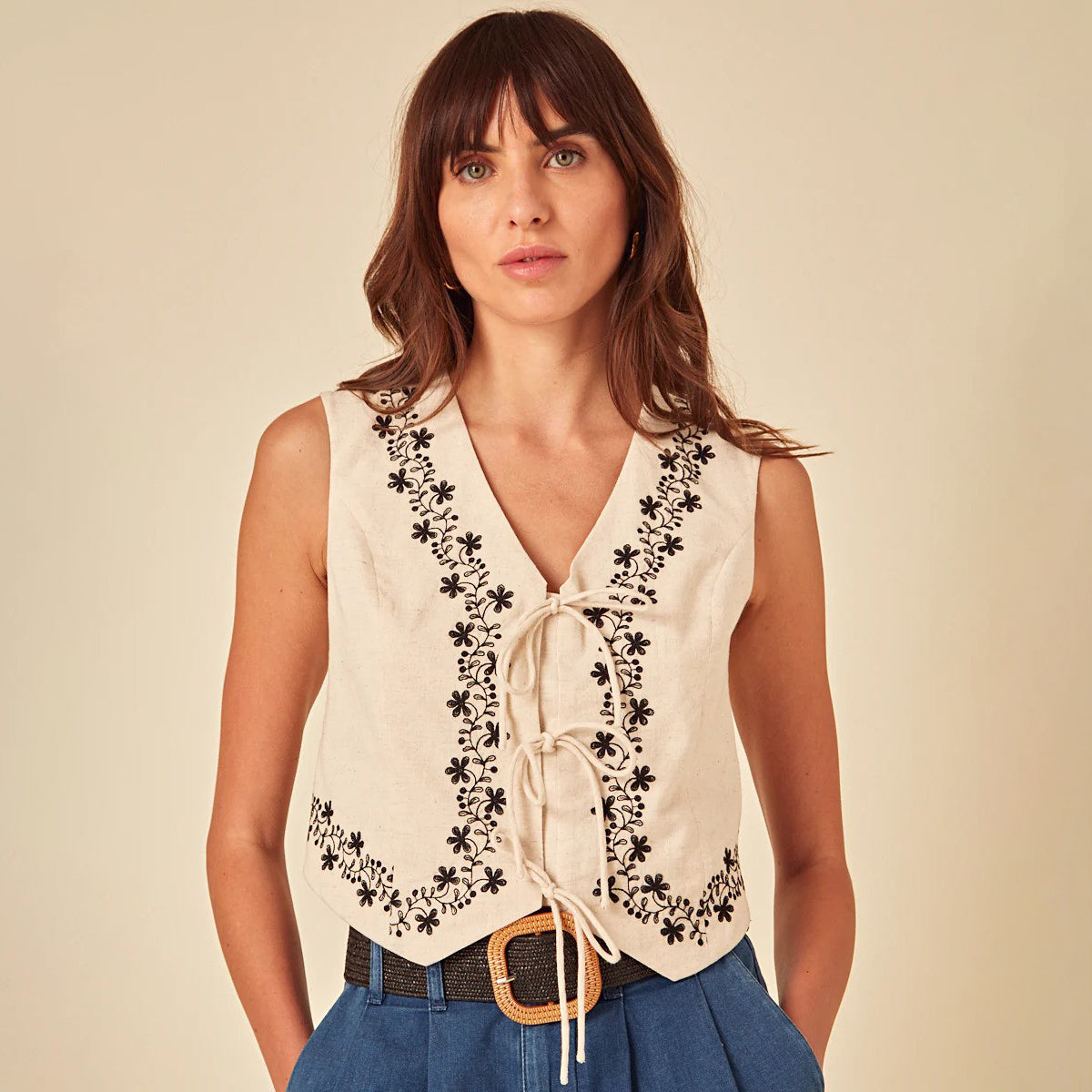 Nobody's Child Rosie Embroidered Waistcoat
